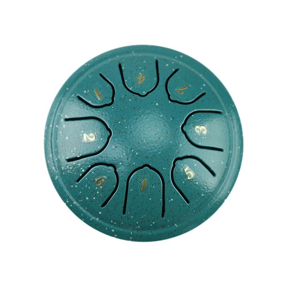 Steel Tongue Drum 4 Inch 8 Notes C Key Percussion Instrument Portable Balmy Drum with Drum Mallets