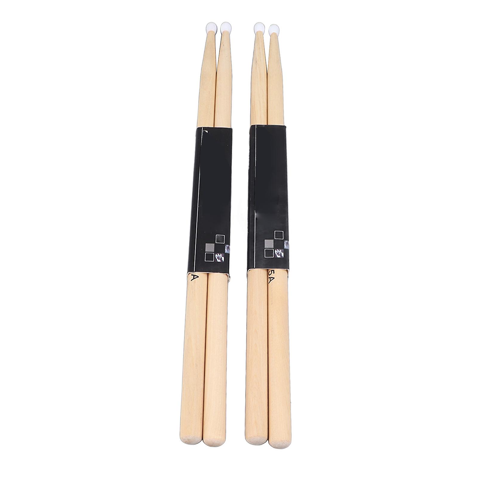 2 Pair Drum Sticks Maple Wood Multifunctional 5A Drumsticks for Exercise Performance Beginners Professionals