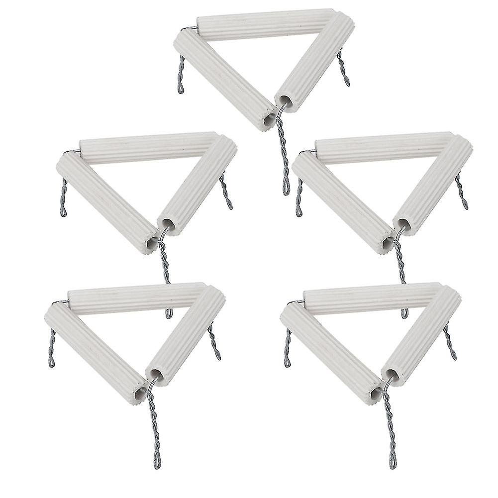 5pcs 65mm Ceramic Clay Triangle Crucible Holder with Iron Wire