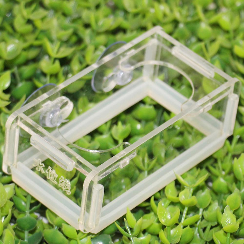 Acryl Fischfutter Feeder für Aquarium Aquarium mit Saugnapf Einfache Installation