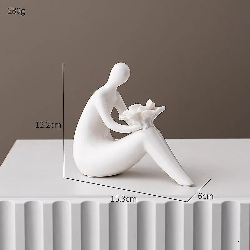 Modern Abstract Sculpture Resin Yoga Meditation Statue Yoga Lady Meditation Statue Yoga Studio Home Living Room Porch Decoration