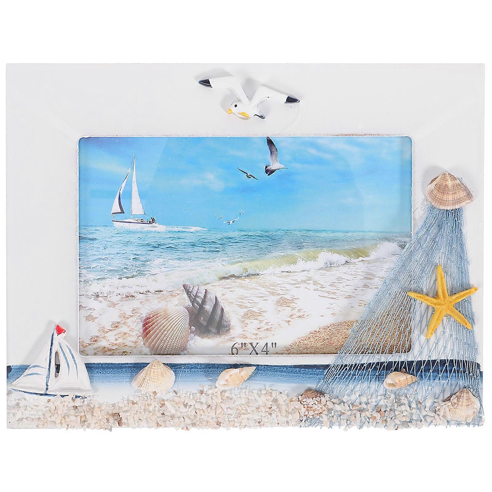 6 Inches Photo Frame Mediterranean Style Photo Holder Tabletop Picture Frame