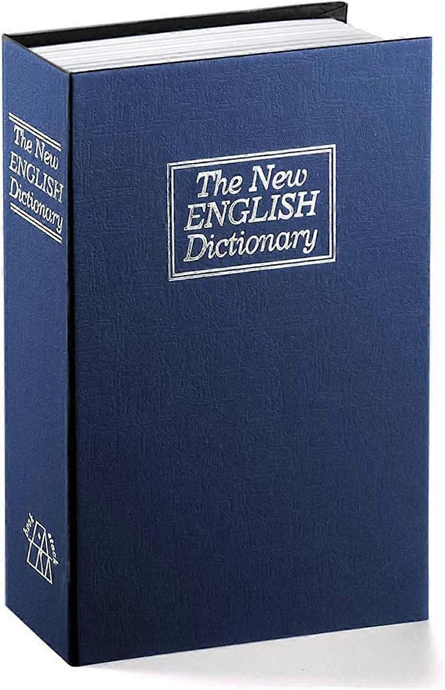 Book Safe with Combination Lock Deviation Dictionary Piggy Bank (Blue, Large)