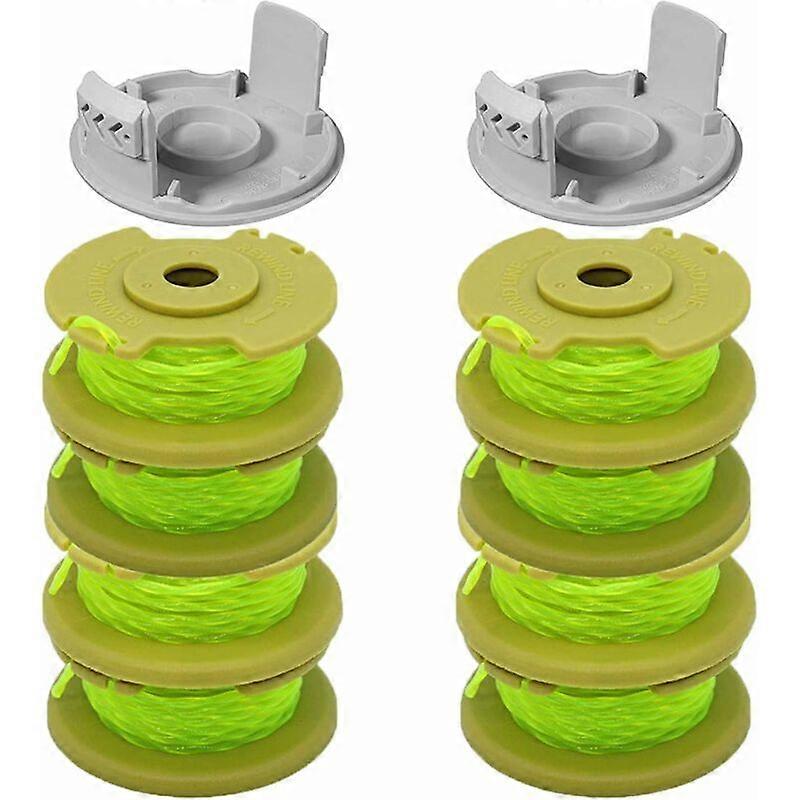 Lot de 8 bobines de rechange pour coupe-bordures compatibles Ryobi O NE Plus AC80RL3 18 V 24 V 40 V