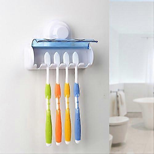 Five position toothbrush holder (excluding toothbrush), wall mounted