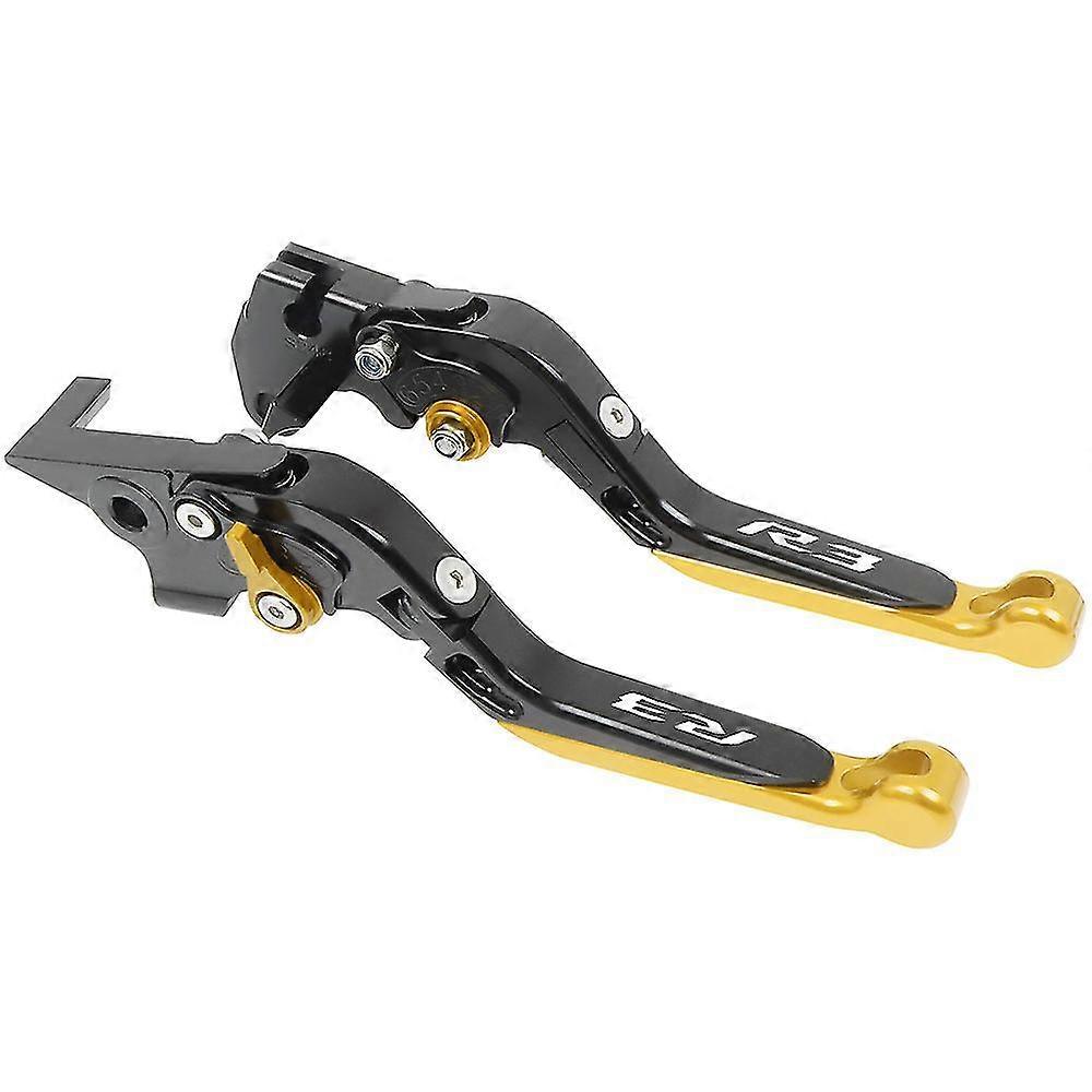Unique Motorcycle Yzfr3 Folding Brake Clutch Levers Handlebar Grips For Yamaha Yzf R3 2015-2020 Yzf-r3 Handle Lever