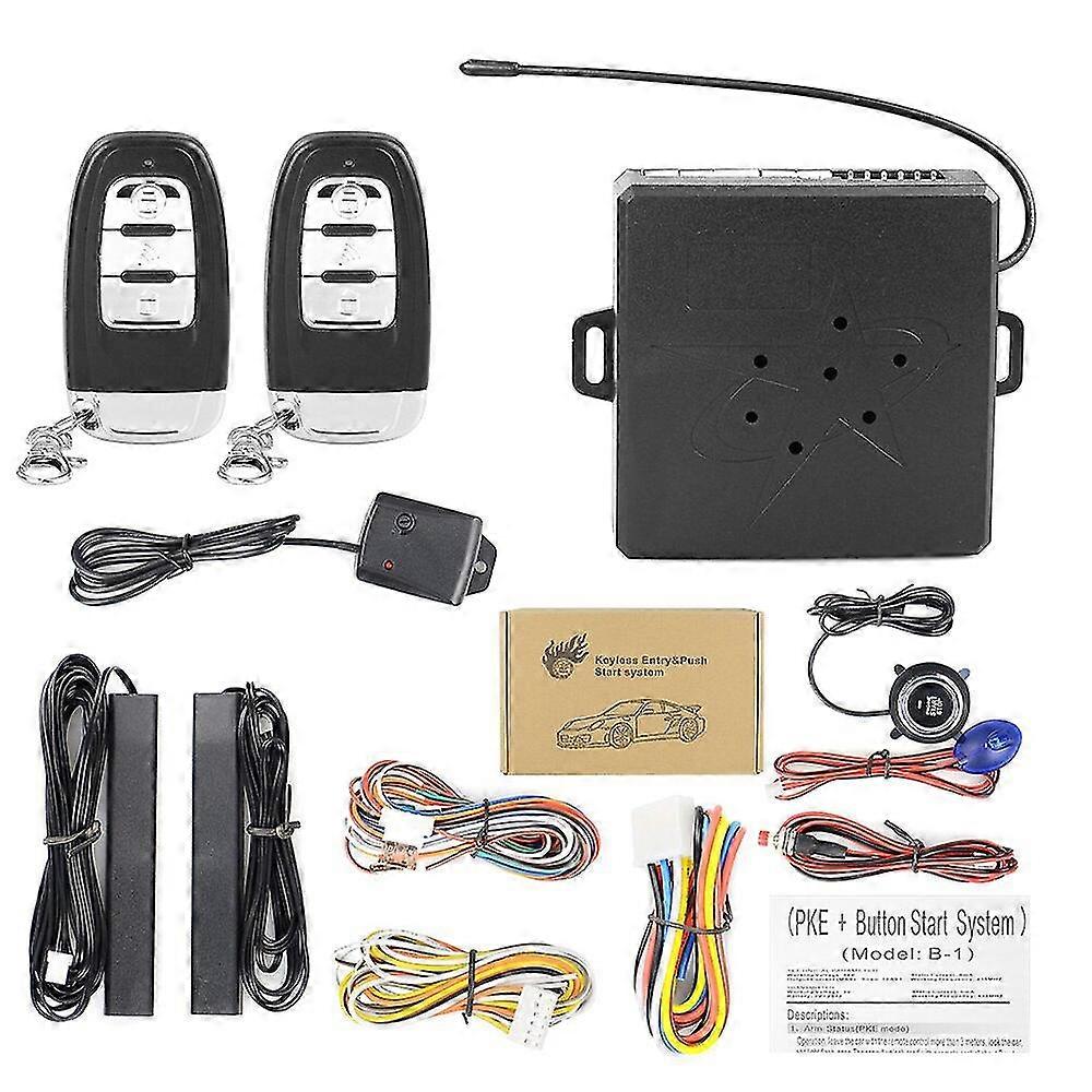Car accessories 12v car suv keyless entry system engine start alarm system push one-button start system remote starter stop