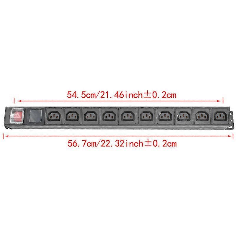 Breach alloy PDU power strip, German AC socket breakout switch, aluminum alloy shell, C14 port, 2 way