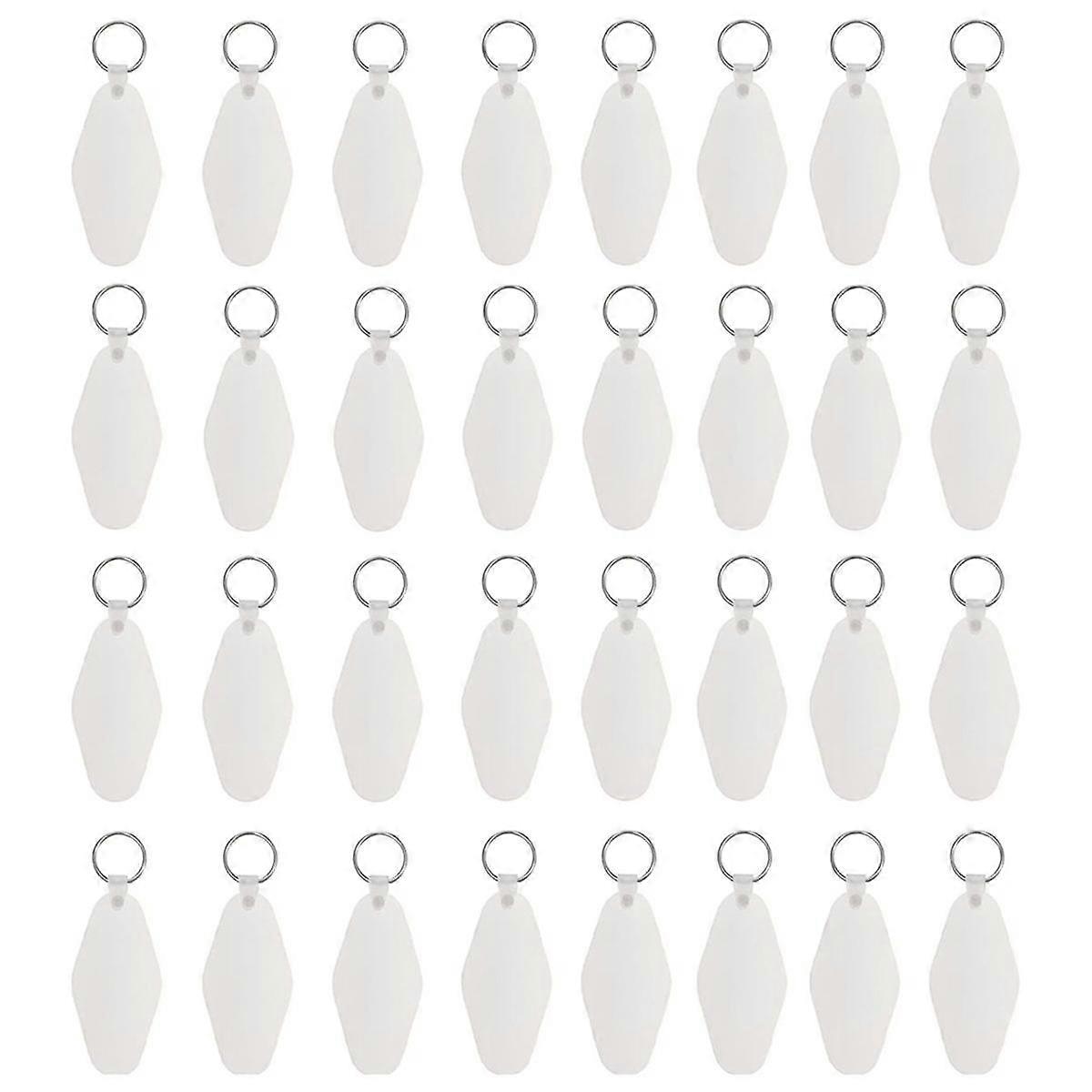 32pcs Sublimation Blank Hotel Motel Keychain Printing Keychains DIY Keychain Tags for DIY Keychain and Luggage Tag