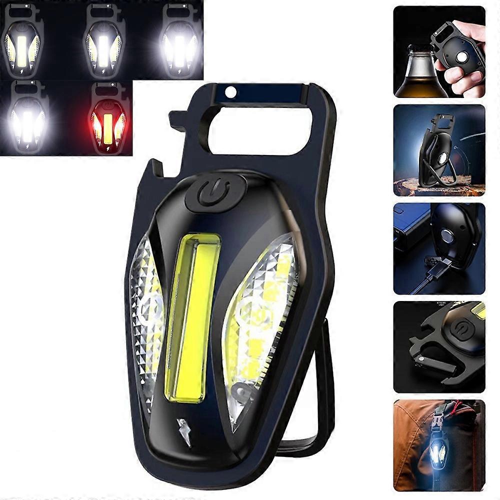 Portable Mini Keychain Light Multifunctional Rechargeable Working Light