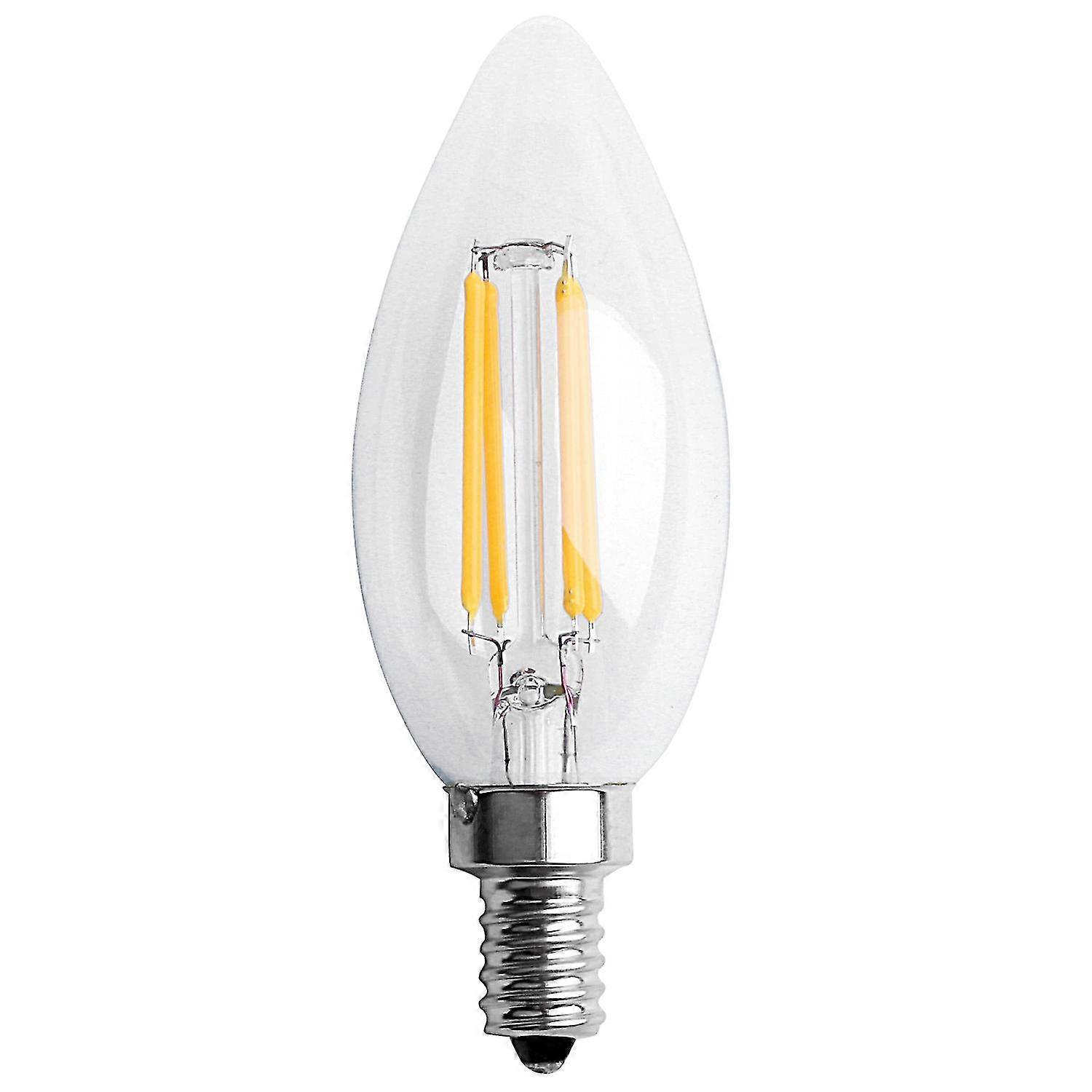 Dimmable E12 4w Cob Candle Filament Led Light Bulb Lamp 10*3.5cm