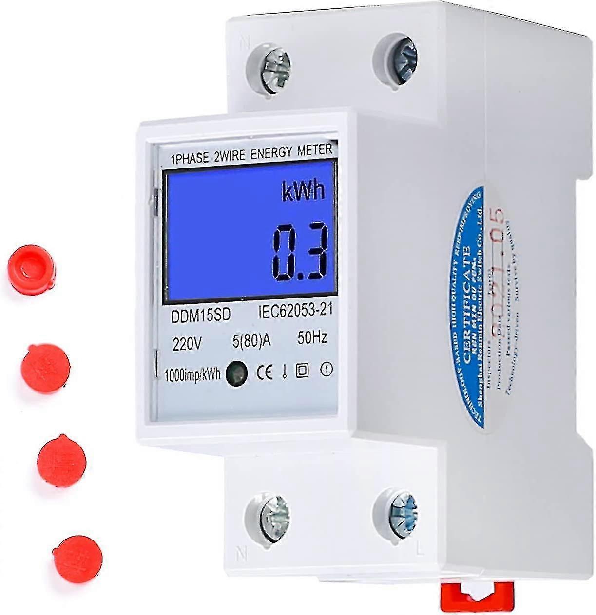 Digital Electricity Meter Lcd Three-phase Meter 3-phase 4-wire Three-phase Meter For Din Rail Ac Meter