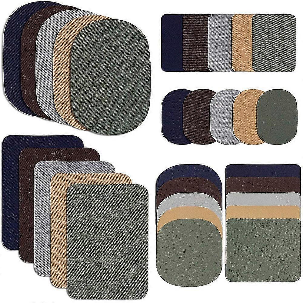 30 Adet Kumaş Yamalar Üzerinde Demir Kumaş Tamir Yamaları Ceket Giysiler İçin Dimi Giyim Tamir Takımı Y