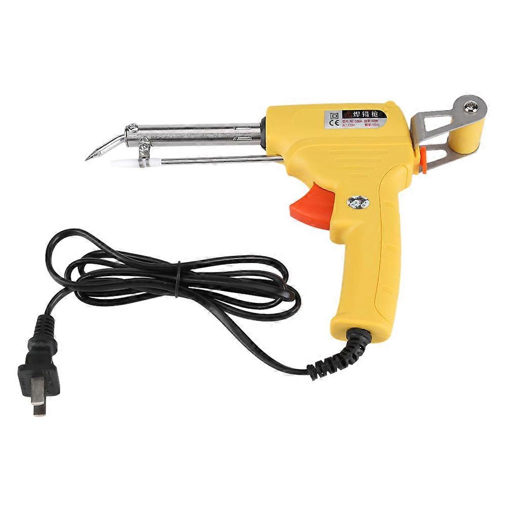 220V 60W Portable Automatic Send Tin Electrical Soldering Iron Gun Welding Tool(Yellow)