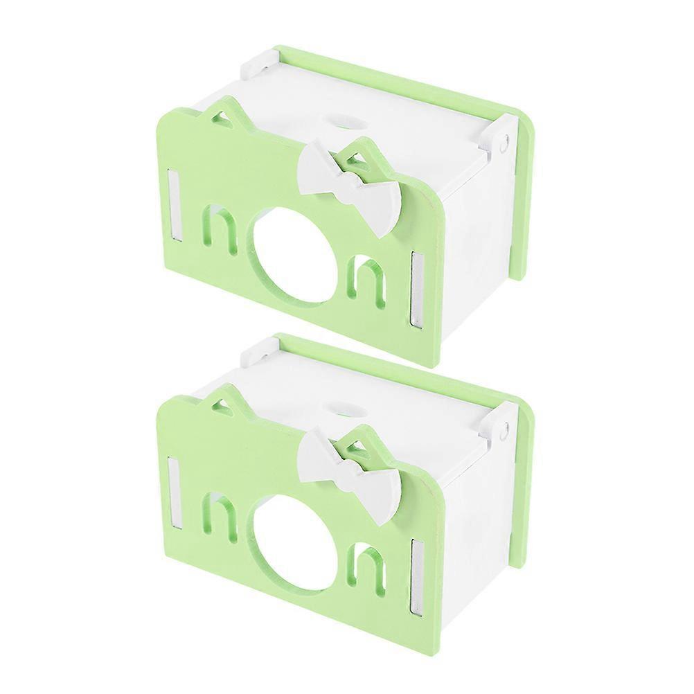 2pcs Hamster House Squirrel Hideout Hut Small Animals Hideout Guinea Pig Cage Hideout