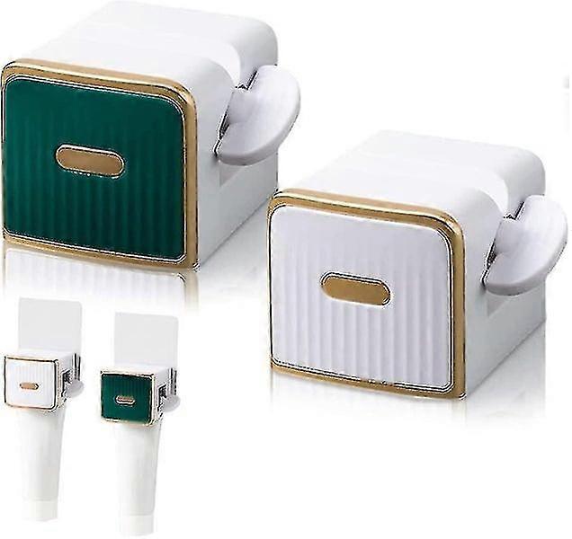 Toothpaste Squeezer 2-Pack: Wall-Mounted Dispenser for Bathroom Rolls