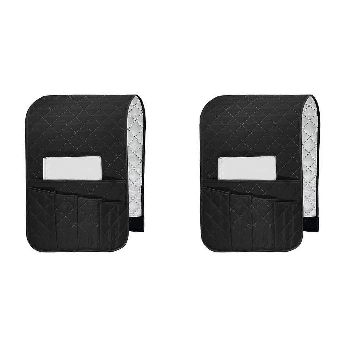 2X Sofa Remote Control Holder Non-Slip Armchair Holders for Couch Recliner with 5 Pockets for Book