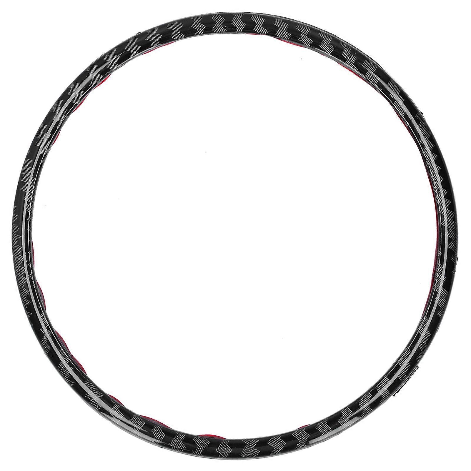 方向盘面板盖装饰亮片圆形贴纸环适合马自达 3/Axela 2020碳纤维风格光面黑色