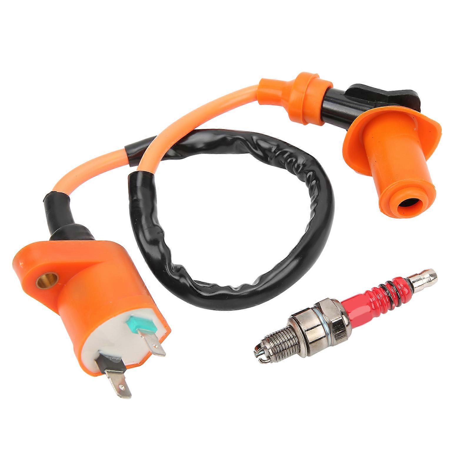 Racing Ignition Coil Spark Plug M10 Thread J Type Electrode Replacement for CRF50F 20042013