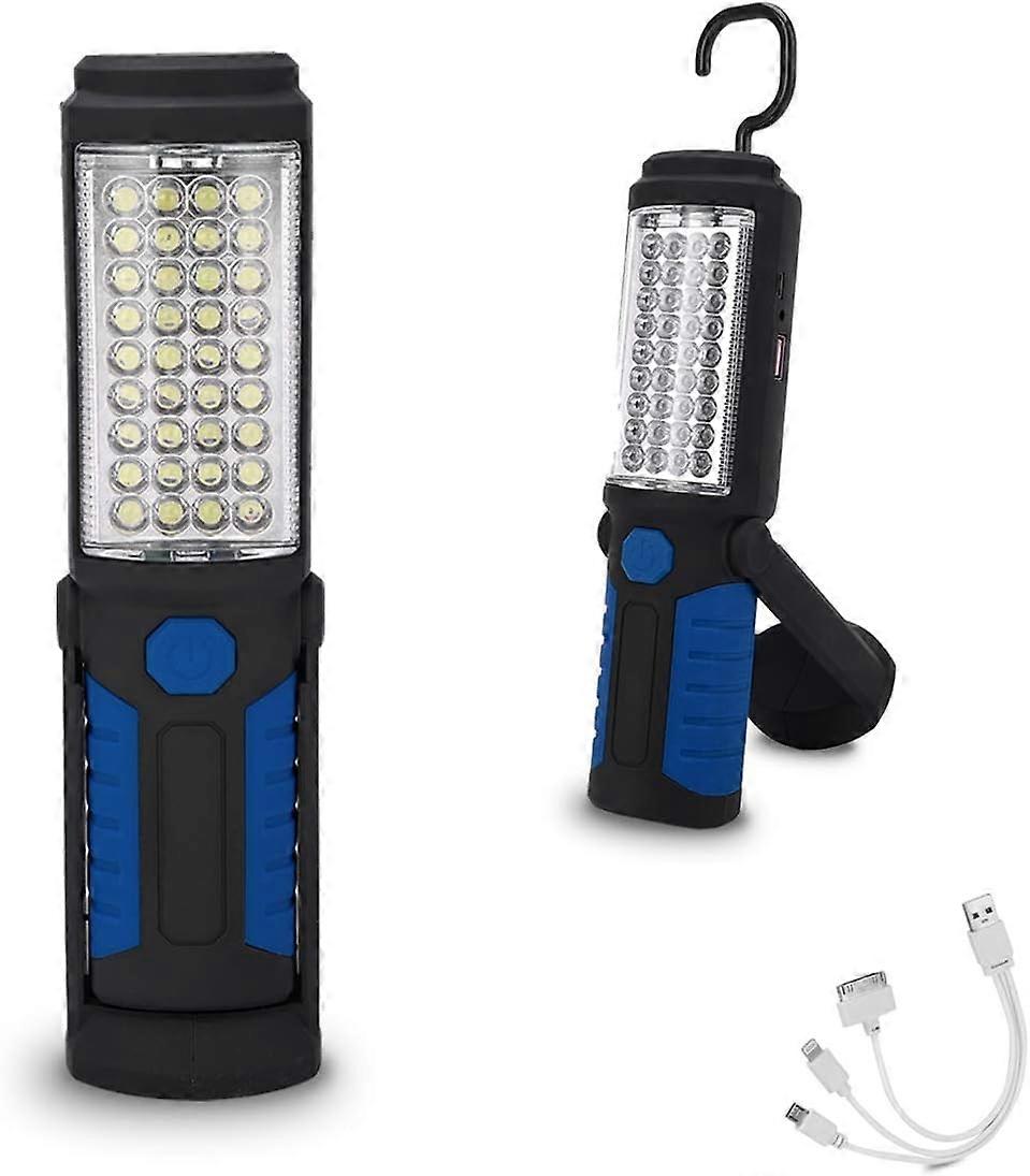 Rechargeable LED Work Light Portable Flashlight, Magnetic Flashlight