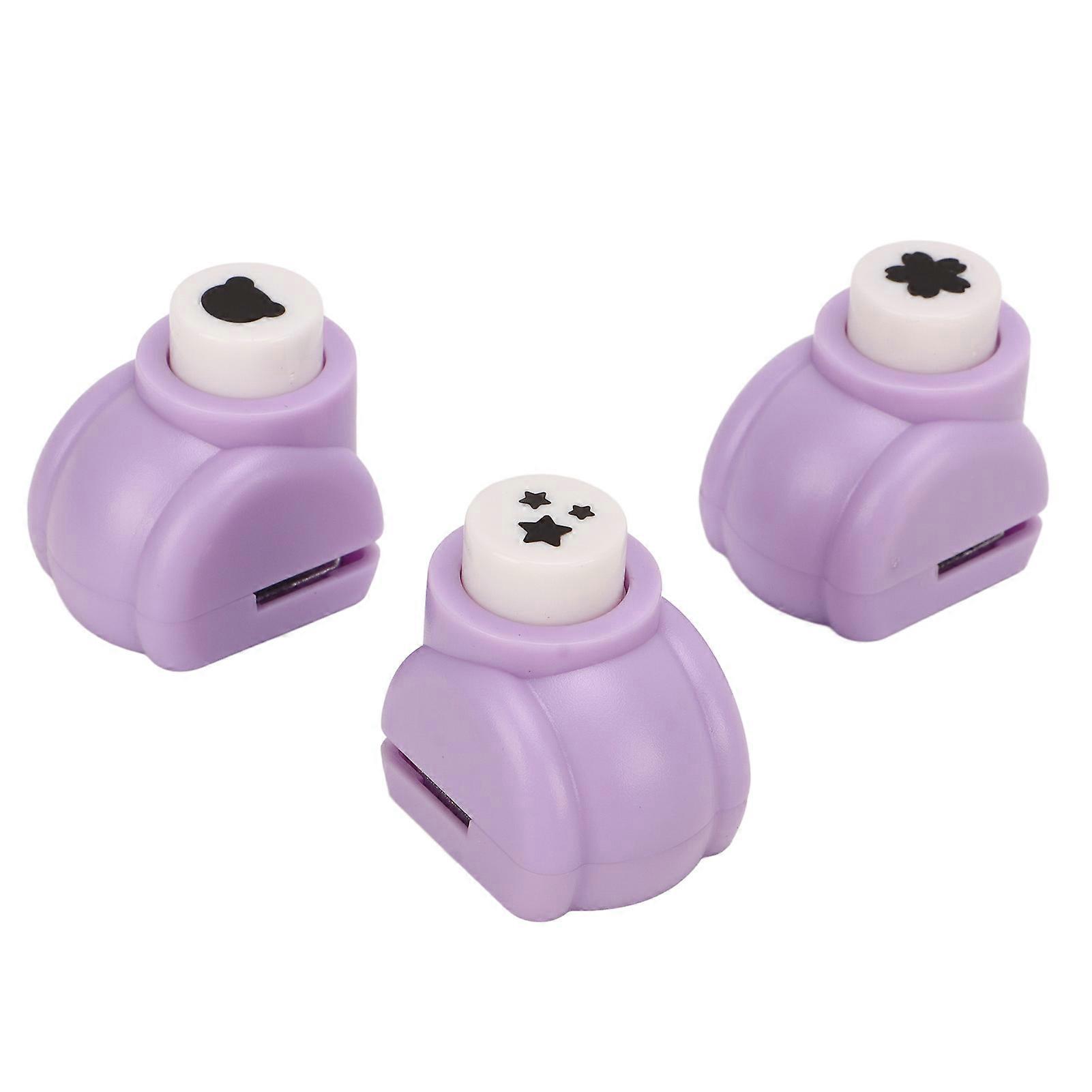 3Pcs Craft Hole Punch Shapes Set Paper Punch Cat Head Petal Star Pattern DIY Scrapbooking Punches for Greeting Cards Artwork