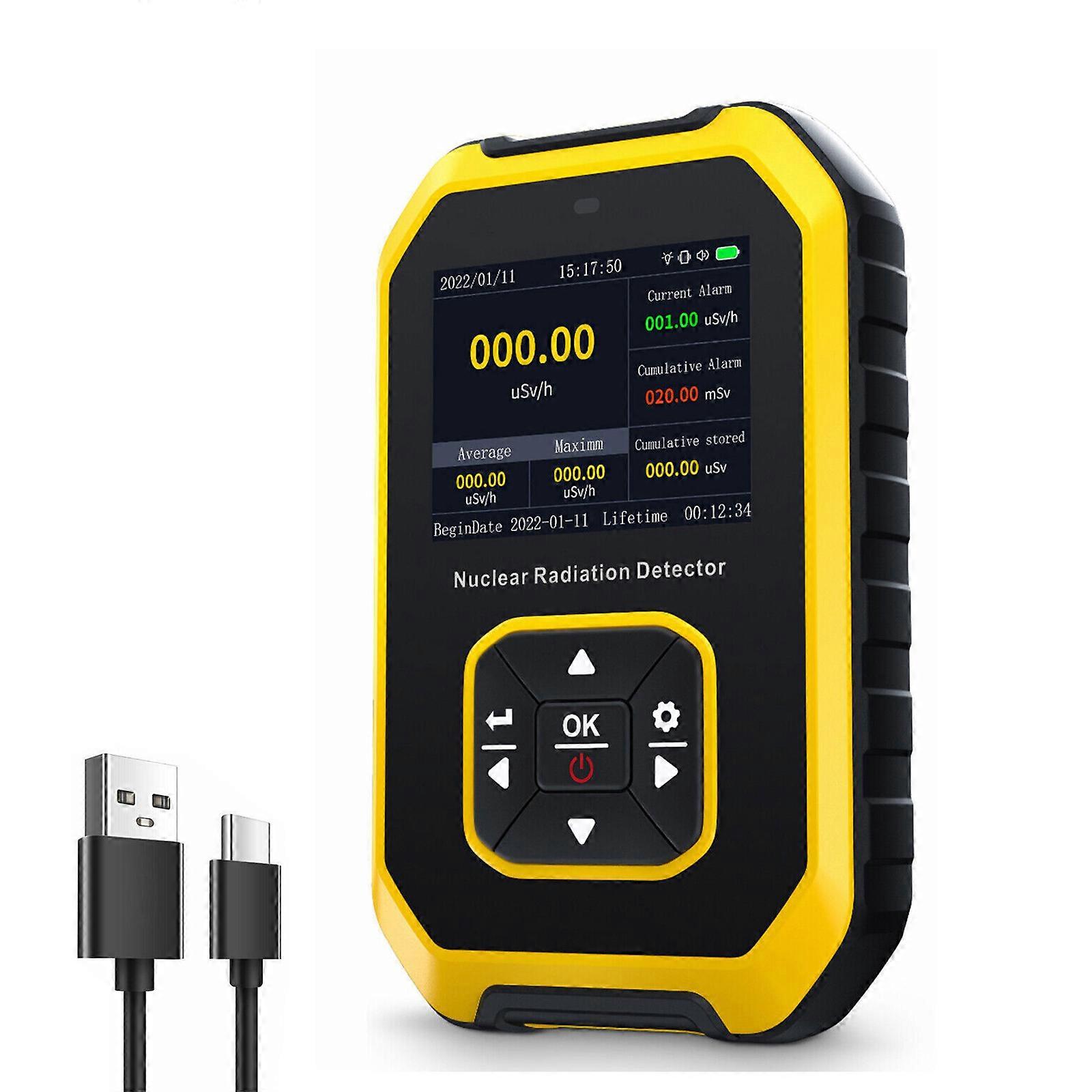 High Sensitivity Portable Geiger Counter Tube Nuclear Radiation Detector X-Ray, Beta, Gamma Dosimete