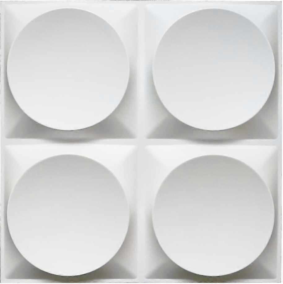 5 Sheets, 3D PVC Wall Panels, Moon Surface Pattern, White, Paintable, Durable, Recyclable