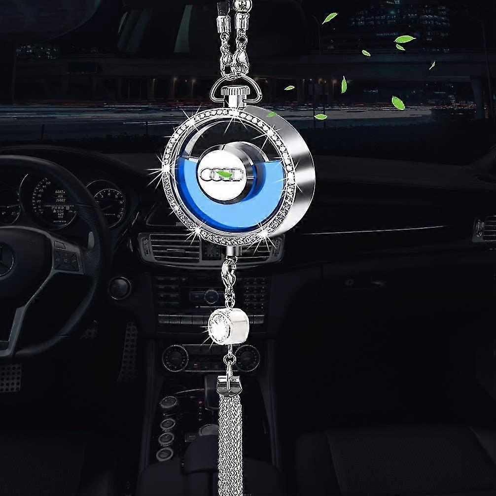 Bling Car Smell Air Freshener Diffuser Car Logo Perfume Rearview Mirror Pendant Ornament For Car