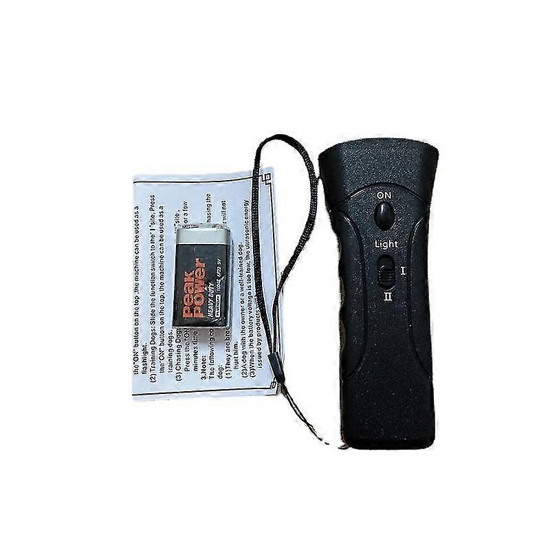 Double Led Flashlight Ultrasonic Dog Repeller Portable Dog Trainer Barking Device