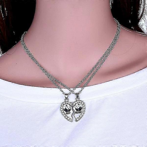 2pcs / Set Panda Due E Mezzo Amore Collana Crjjkoy