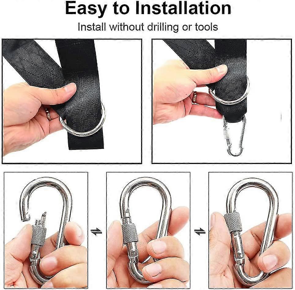 Igolfluck Tree Swing Straps Hanging Kit 3FT/8FT/15FT/20FT/25FT, Extra Long Tree Swing Straps Holds 5500 Lbs With Lock Carabiners & Tree Protectors, Safer For All Swing & Hammock (25FT