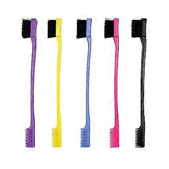 5 pezzi Capelli Bordo Spazzola Doppia Faccia Controllo Capelli Spazzola Pettine Combo Pack Pettine Liscio Pettine Toelettatura (5 Colori)