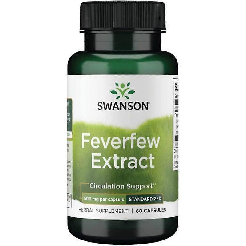 Swanson Feverfew Extract 500mg Capsules 60
