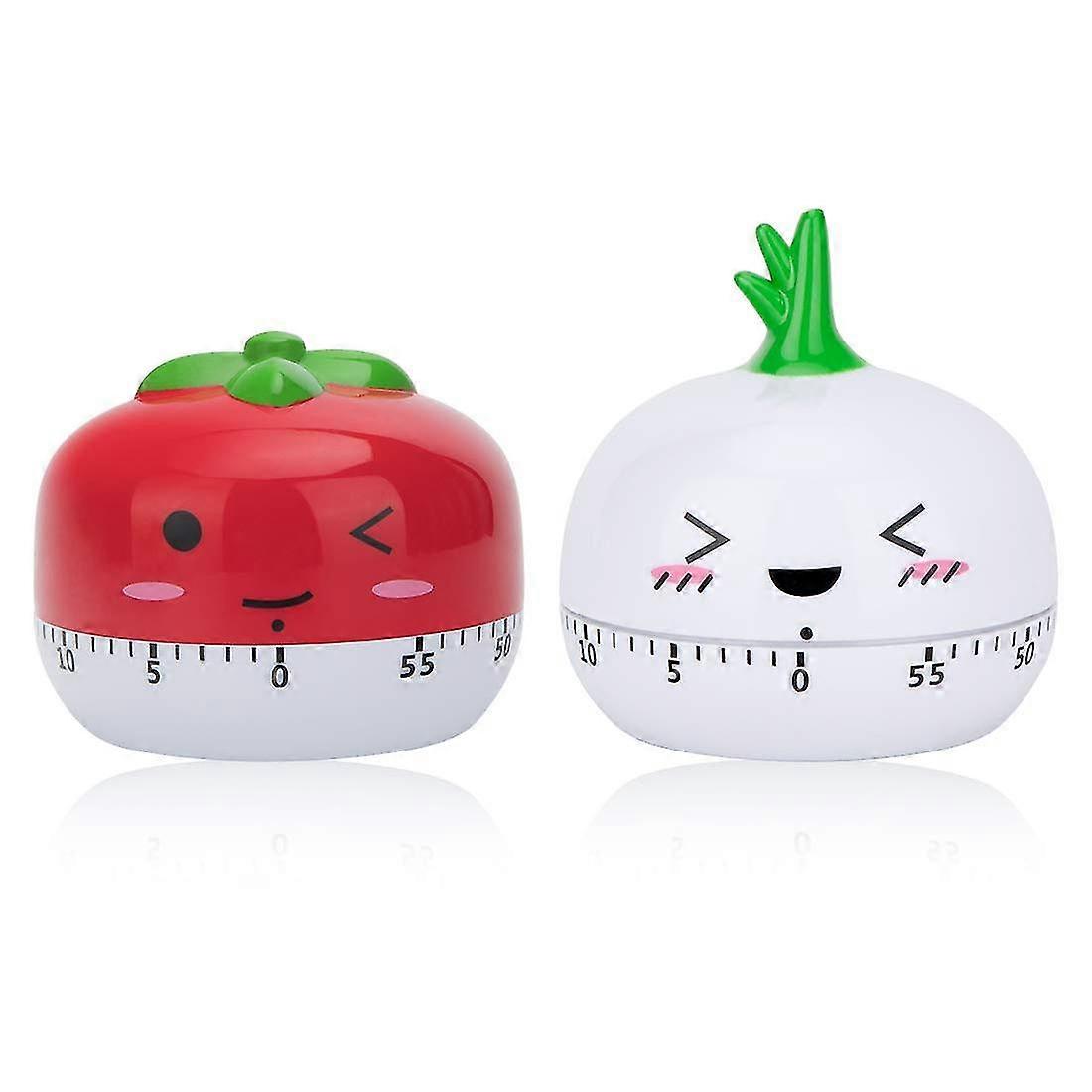 Kitchen Timer, 60-minutes Mechanical Timer Cute Vegetables Wind Up Timer No Batteries Egg