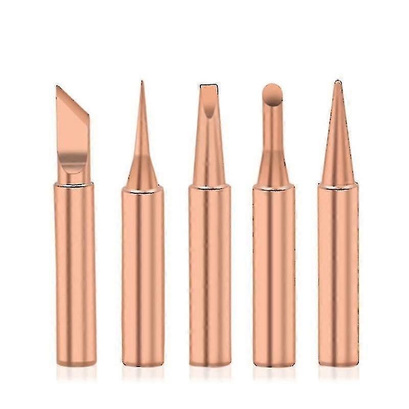 Set Pure Copper Soldering Tip 5 Pcs Soldering Tip Set (i+b+k+2.4d+3c)