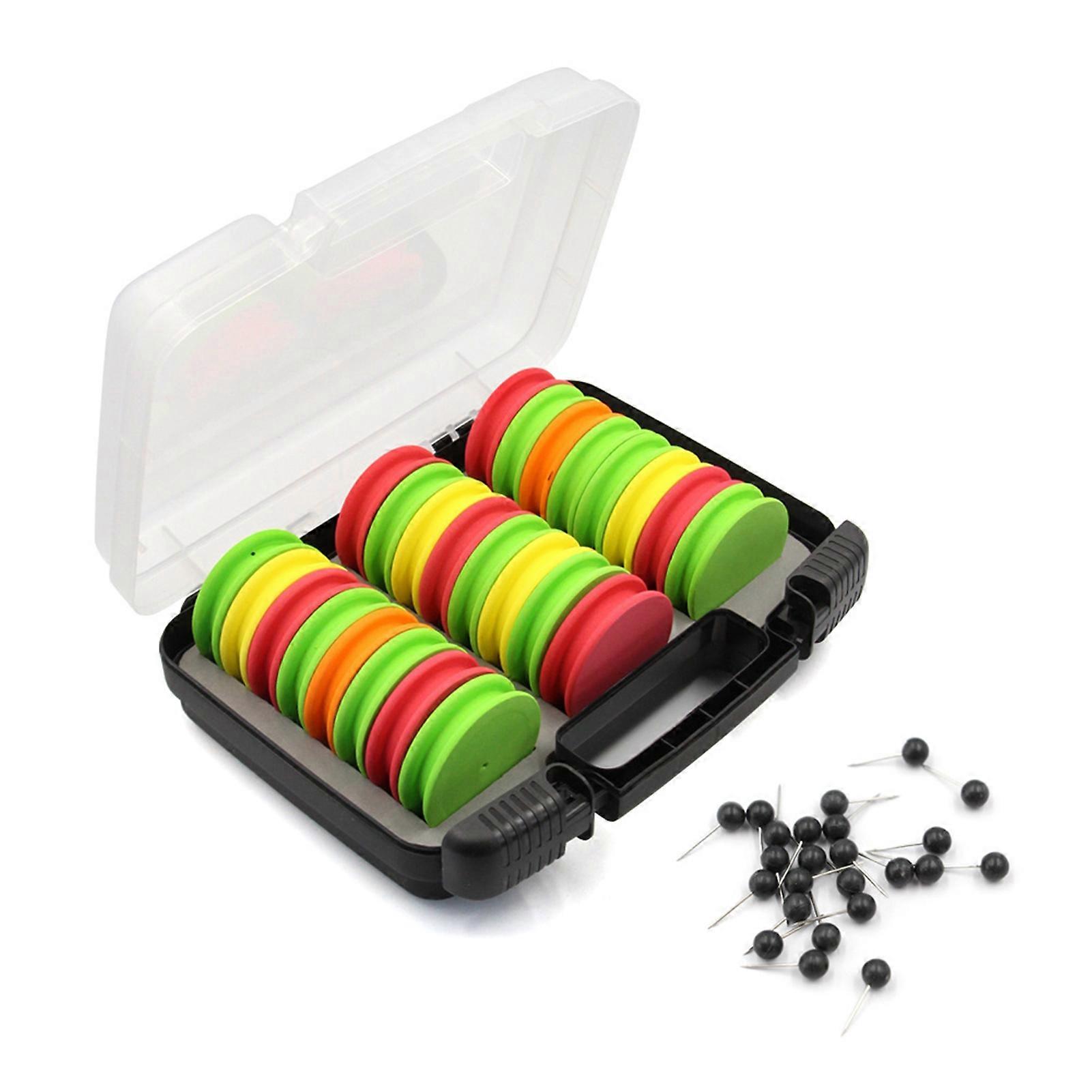 Kaesi 24Pcs Winding Board Main Spool Circle Line Multicolor Coil Fishing Gear Supplies