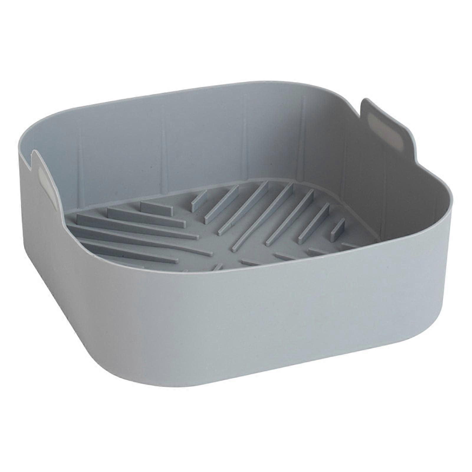 Air Fryers Liner Heat Resistant Evenly Heated Silicone with Dual Handle Square Oven Baking Tray Kitchen Supply KAESI