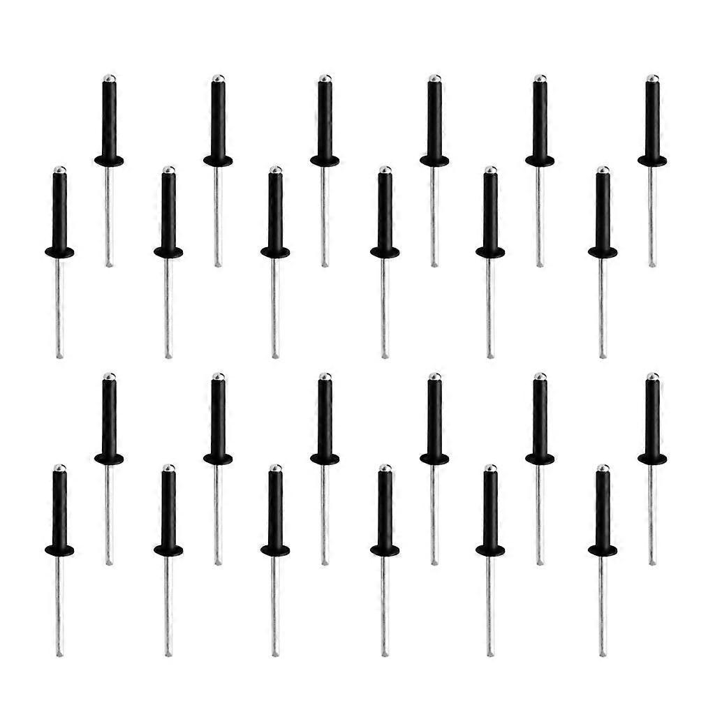 24 kpl M5 alumiini Small Head Black Open End Blind Pop Kayak Niitti M5x20