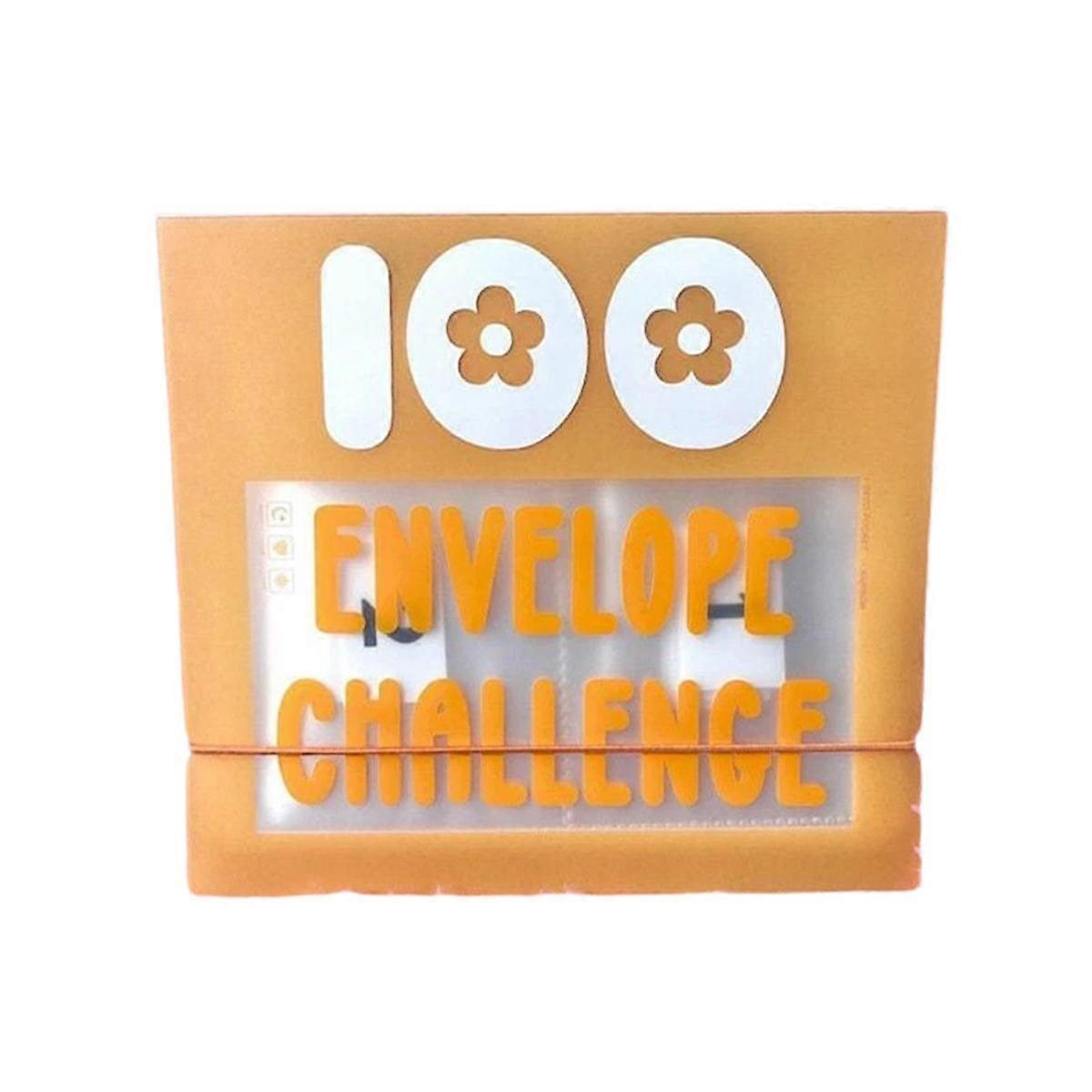 100 Envelopes Binder, Storage Binder for 100 Envelopes Challenge Kit, Gift As Challenge Book,C