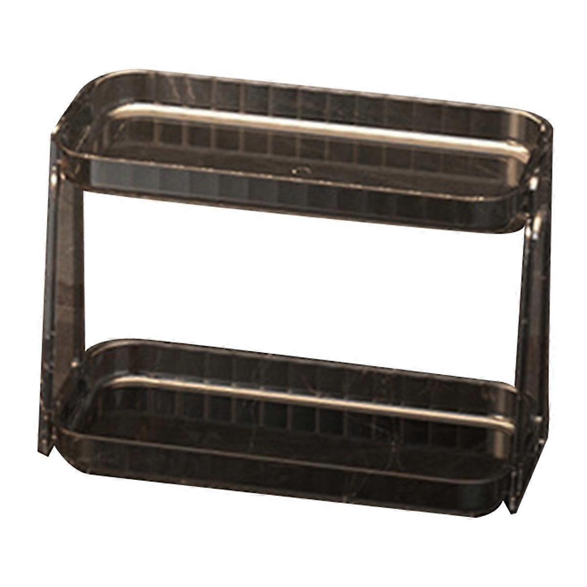 Desktop Storage Rack, Household Bedroom, Cosmetics Storage, Bathroom, Kitchen, Transparent Double L