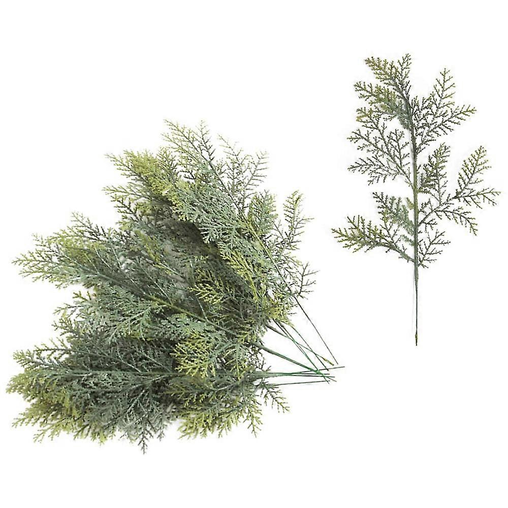 40 Pcs Artificial Cedar Sprigs Faux Cedar Spray Branches Cedar Twig Stems Sprigs Picks DIY Accessor