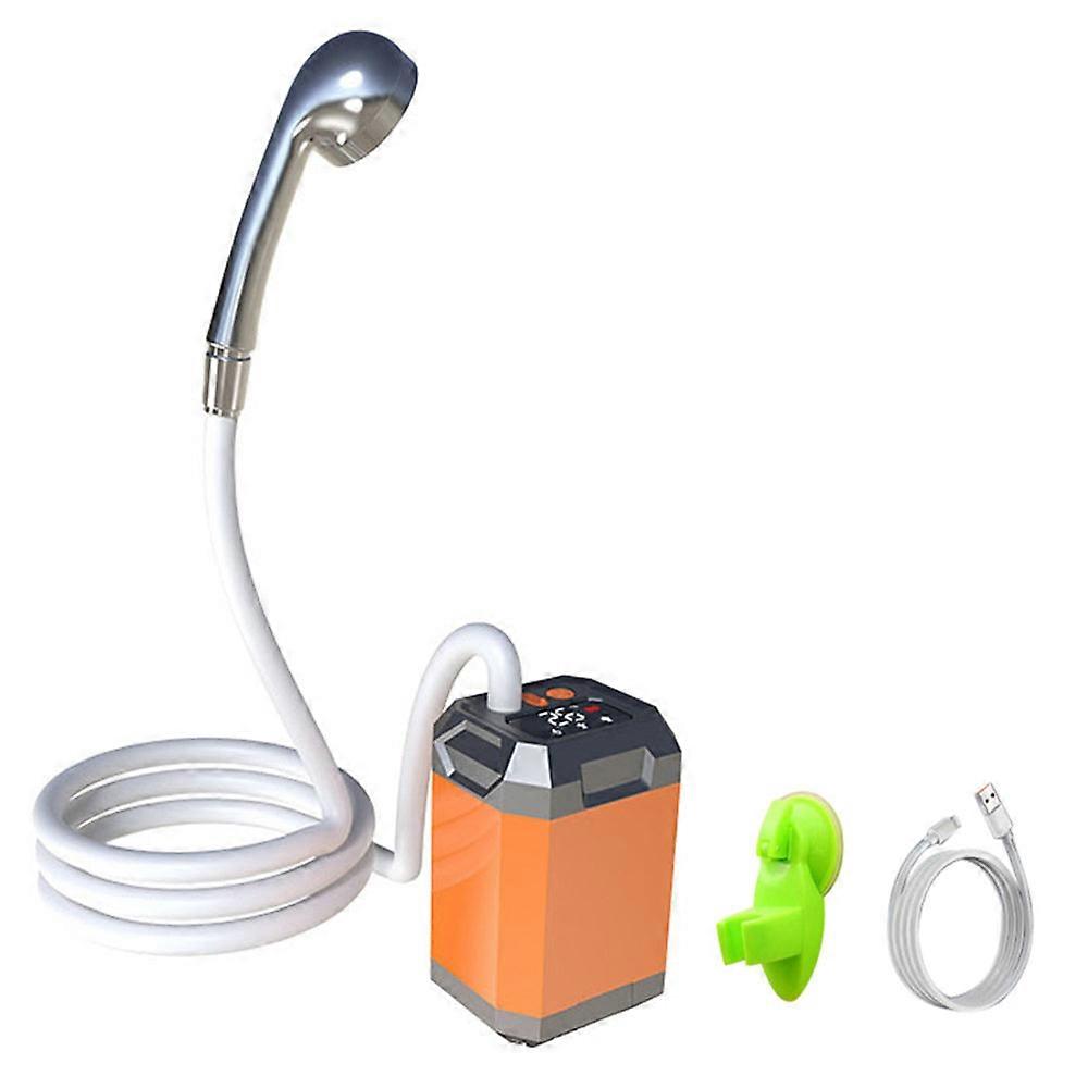 Camping Adjustable Outdoor Shower W/ Intelligent Temperature Detection Ultraviolet Sterilization 5400mah Rechargeable