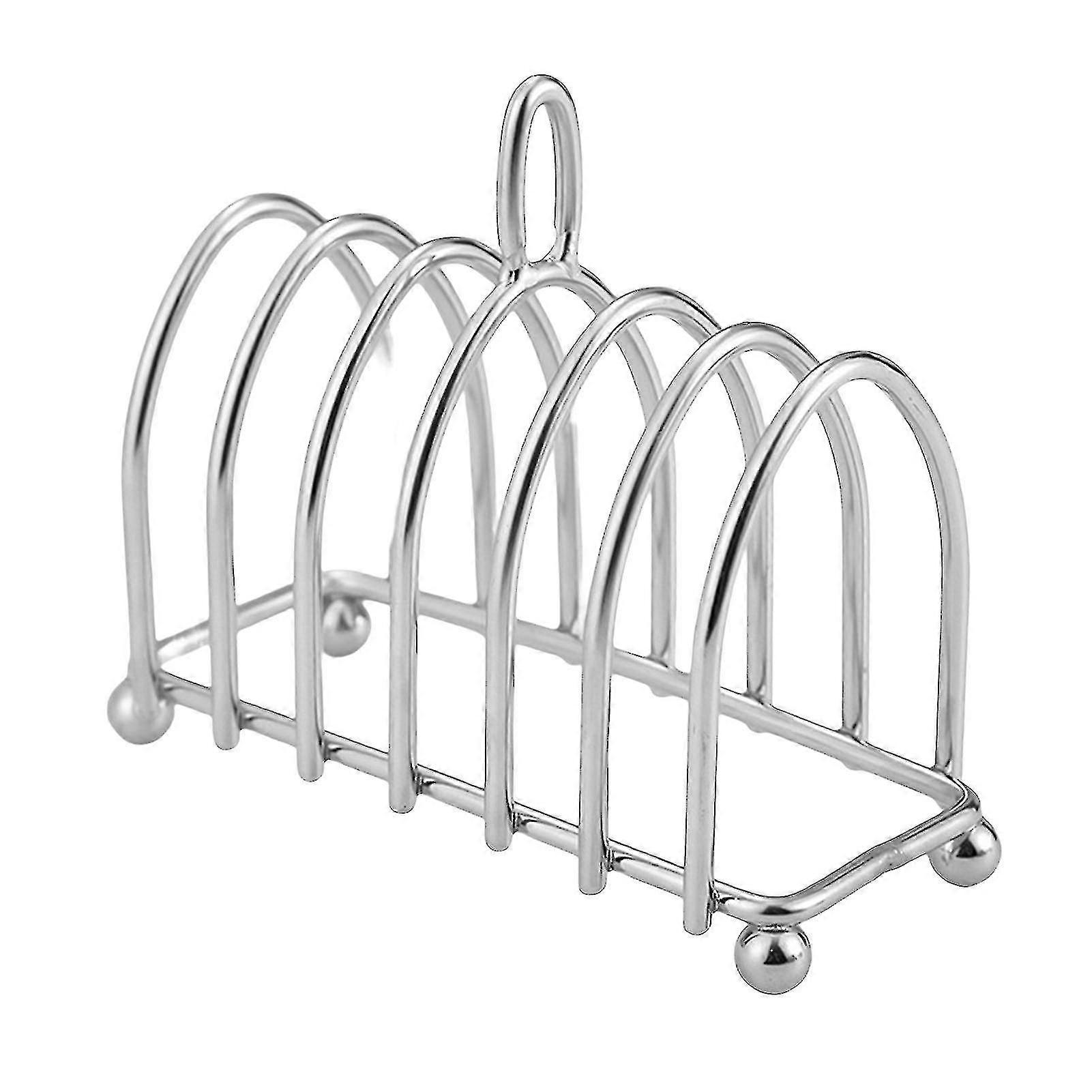 toast holder mat klasse rustsikker rustfritt stål toast rack flere skiver hull brød stativ gadget kjøkkenutstyr