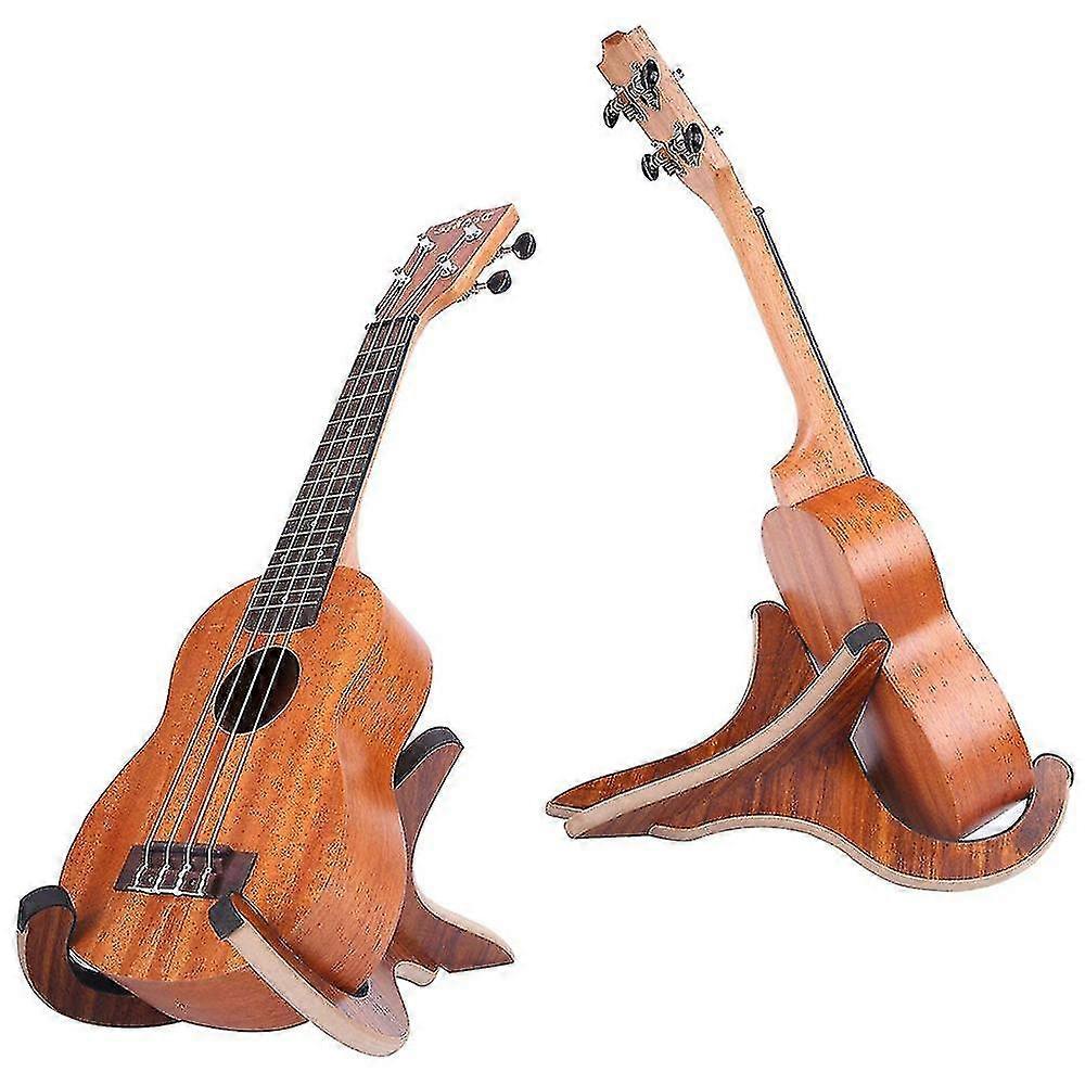 Luxora Gitarr Stativ Trä Akustisk Elgitarr Vikbart Stativ