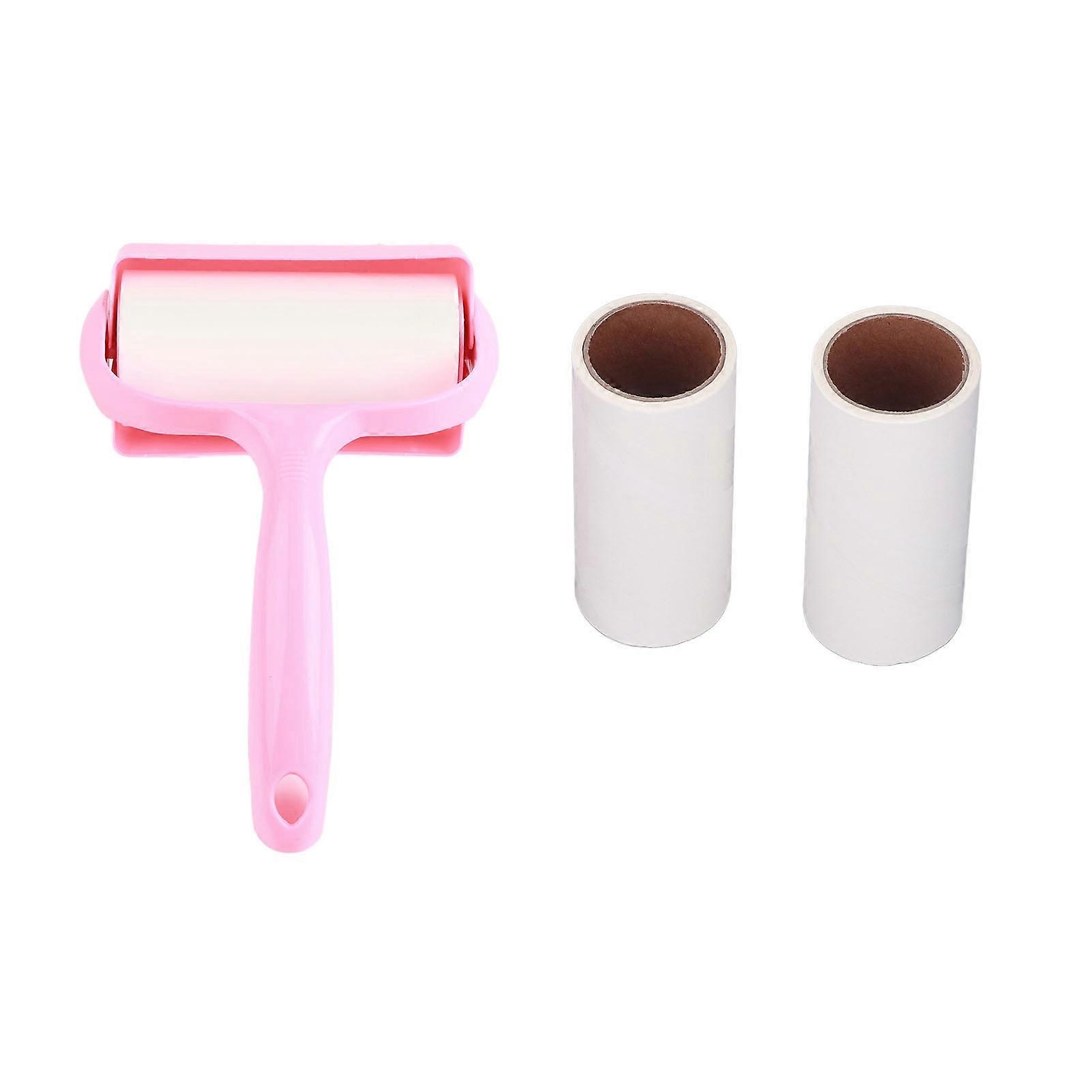 Lint Roller 3 Rolls Rotation Design Easy Cleaning Dustproof Cover Reusable Plastic Compact Lint Remover for Clothes