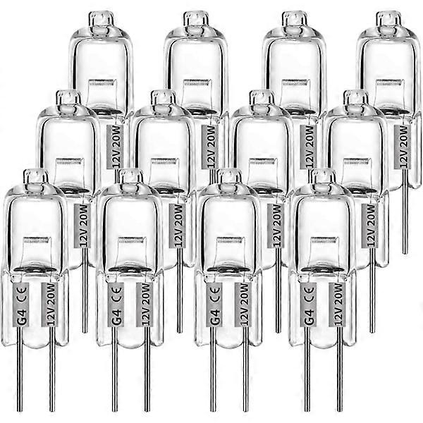 G4 halogenlampor 10W 12V - Varmvit - 20 st