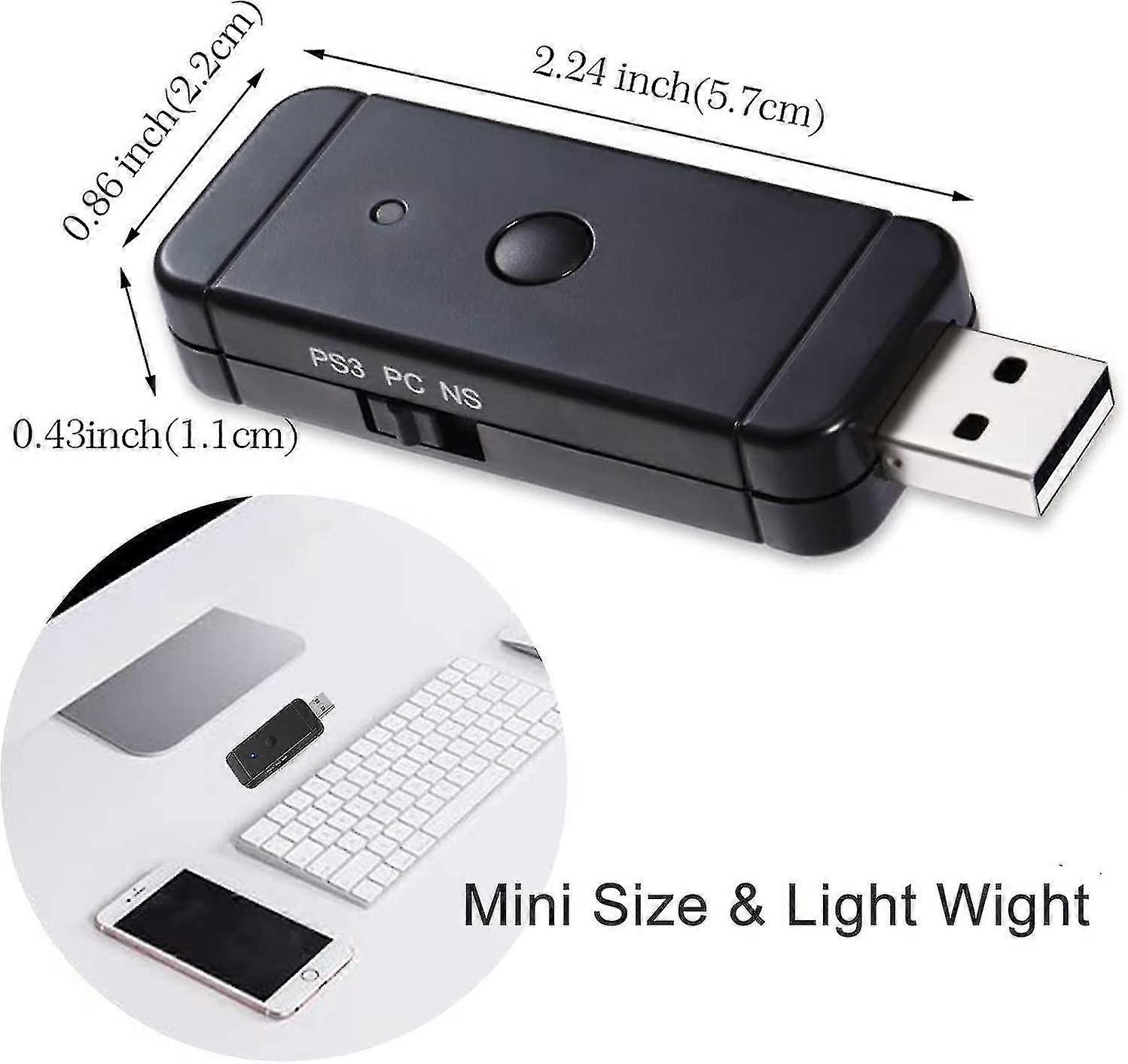 Wireless Controller Adapter, Bluetooth Controller Converter Adapter Supports Ps3/ps4/xbox 360/ Xbox One X/xbox One S/ Switch Pro Controller