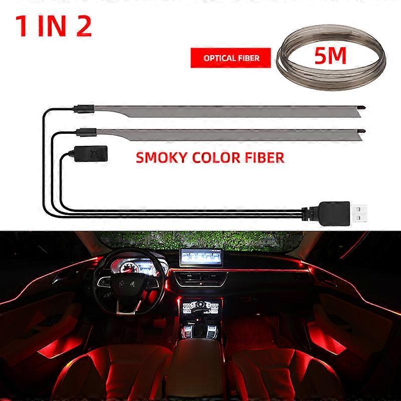 Pour Tesla Model 3 Y Voiture Néons Lumière Ambiante Auto LED Bandes Lumineuses APP Console centrale de contrôle Tableau de bord Accessoires d’éclairage