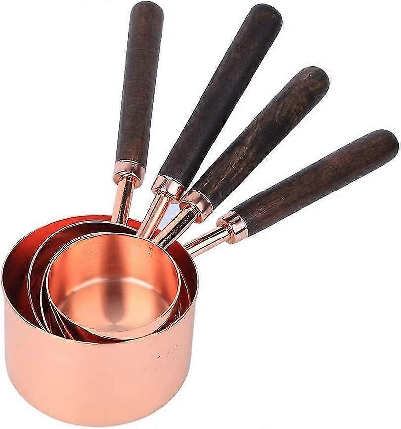 4 Pcs/set Stainless Steel Rose Gold Measuring Spoon Set Kitchen Baking Tools