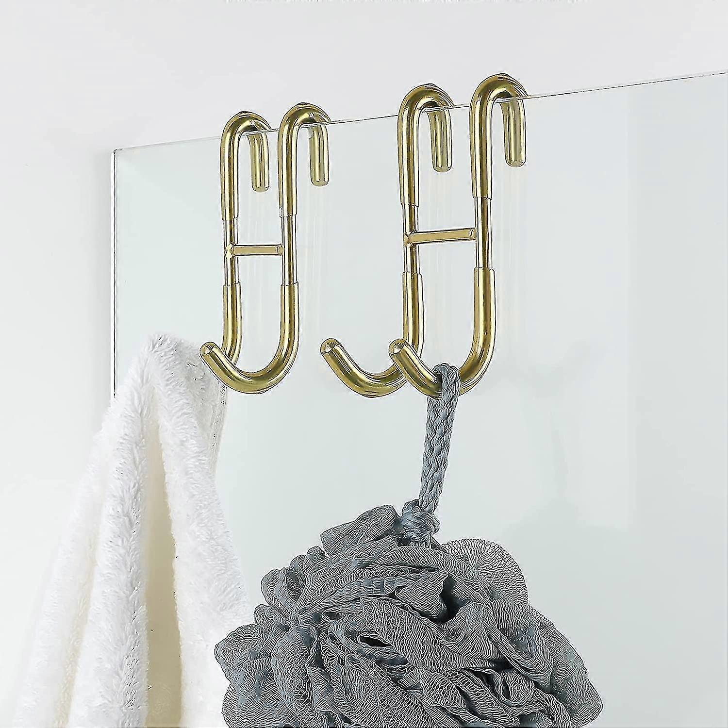 2 Pcs Shower Door Hooks,towel Hanging Bath Towels Shower Hooks